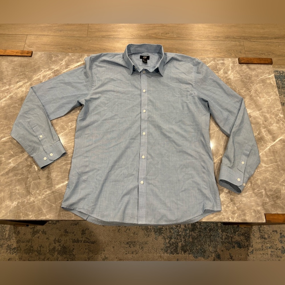 H&M Sky Blue Men's Dress Shirt